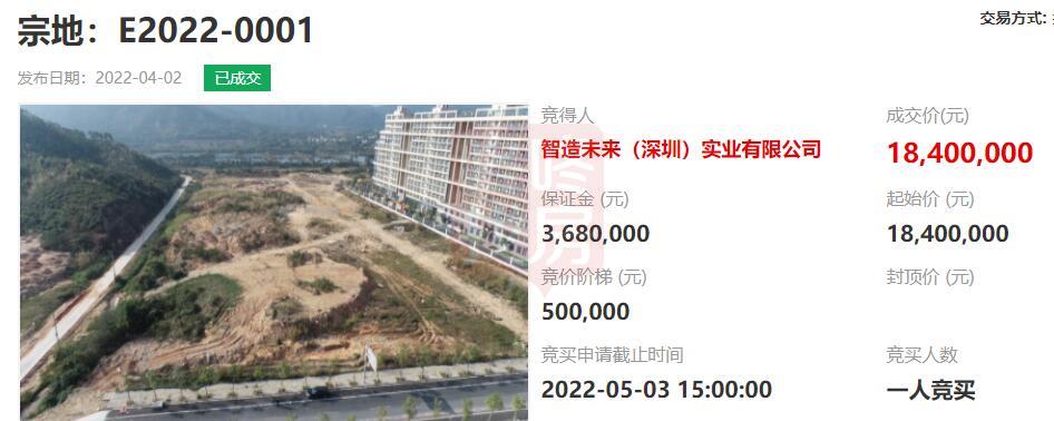 深汕智造加速跑 8690万出让两宗工业地，高新企业入驻新篇章